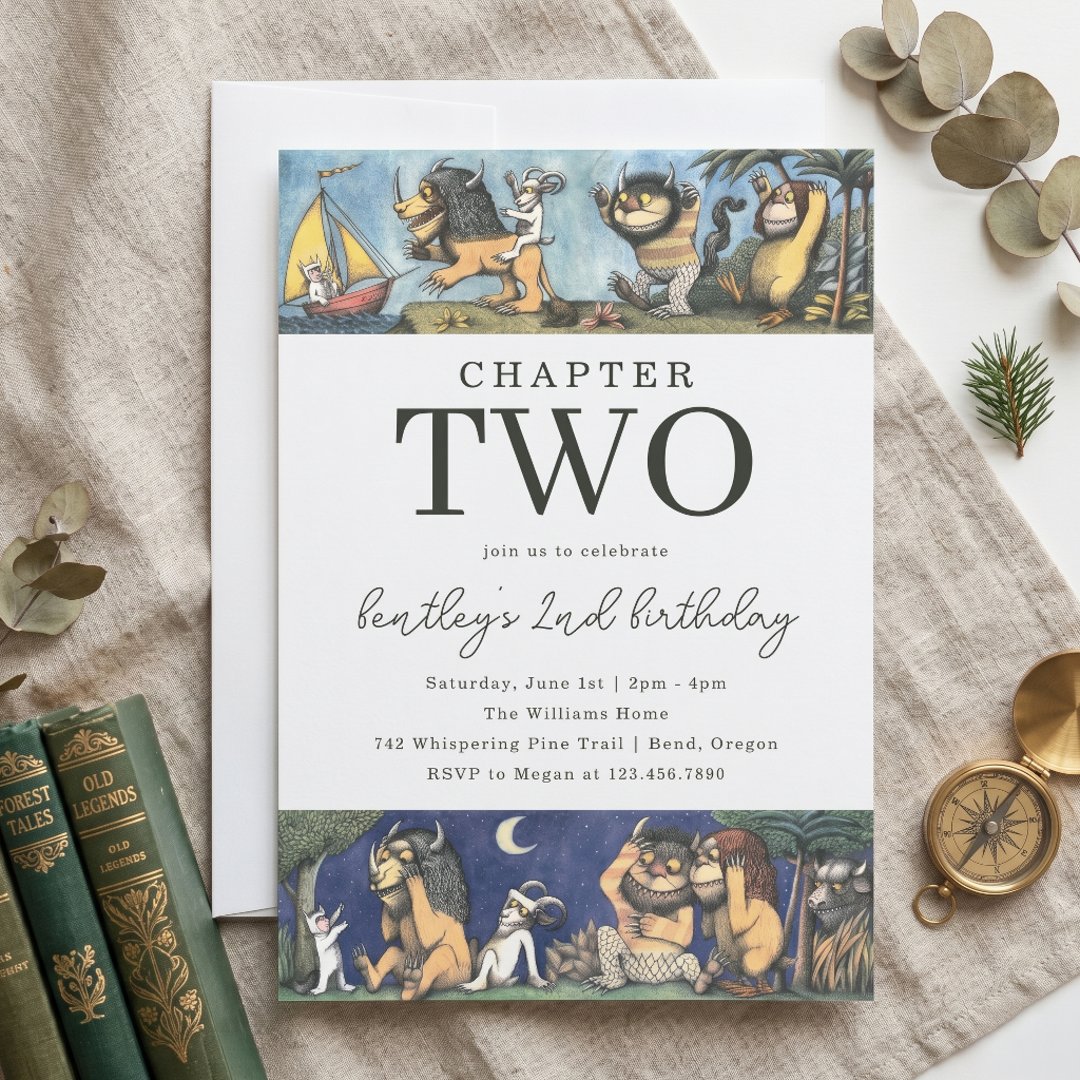 Storybook Wild Things Birthday Chapter Theme Invitation (Creator Uploaded)