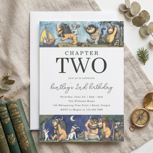 Storybook Wild Things Birthday Chapter Theme Invitation
