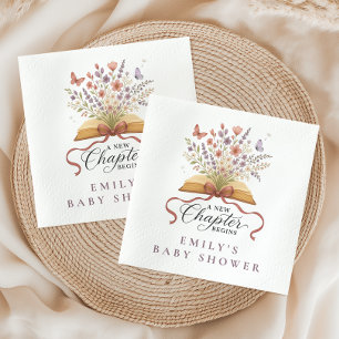 Storybook Wildflowers Watercolor Baby Shower Napkins