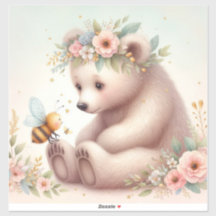 Storybook Woodland Babies Bear And Bee