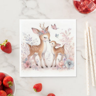 Storybook Woodland Babies Deer Love Napkins