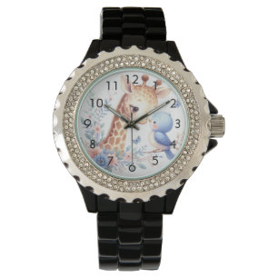Storybook Woodland Babies Giraffe And Blue Bird Watch