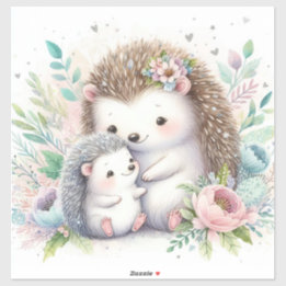 Storybook Woodland Babies Hedgehog Love Sticker
