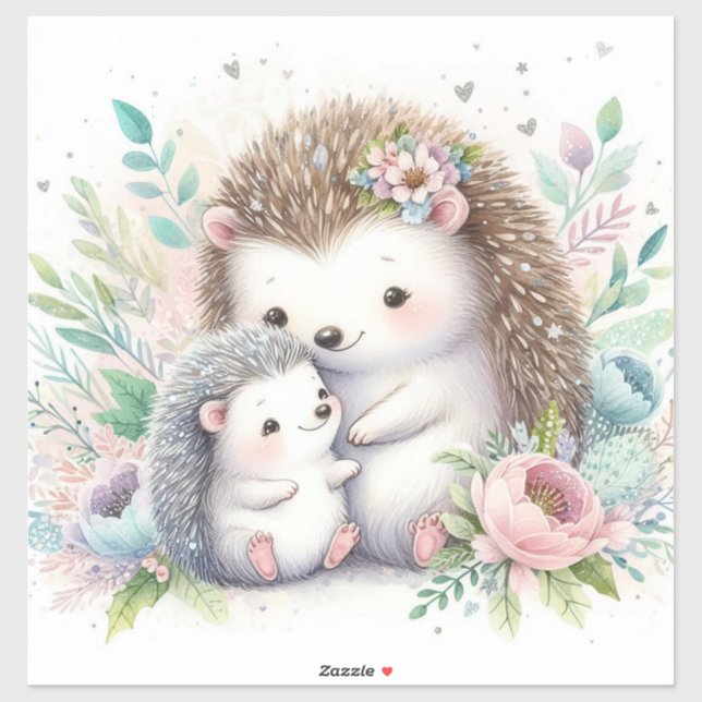 Storybook Woodland Babies Hedgehog Love Sticker (Sheet)