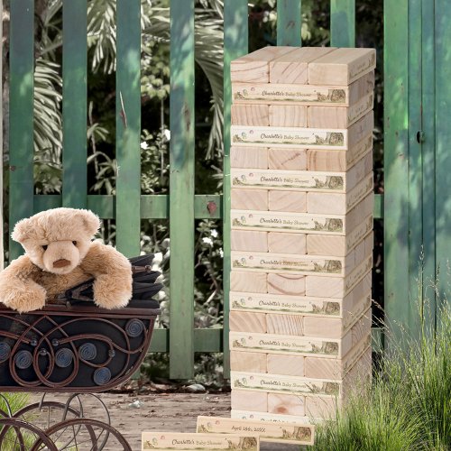 Storybook Woodland Bearly Wait Baby Shower Topple Tower