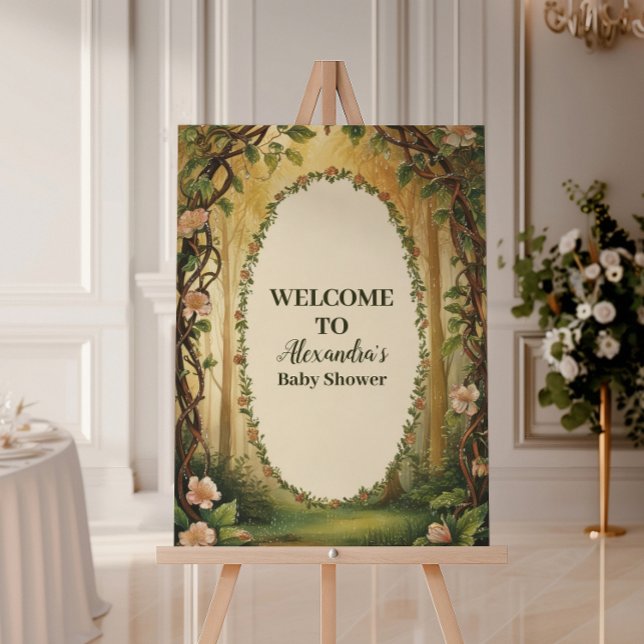 Storybook Woodland Forest Baby Shower Foam Board (Creator Uploaded)