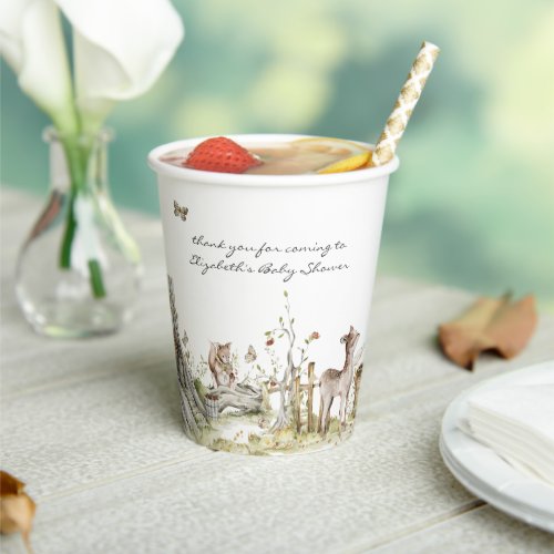 Storybook  Woodland Forest Baby Shower Paper Cups