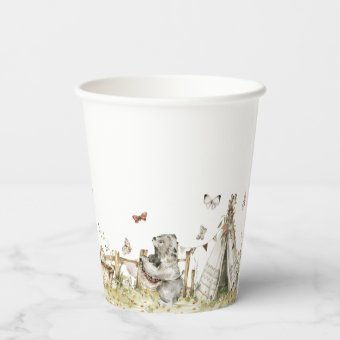 Storybook | Woodland Forest Baby Shower Paper Cups | Zazzle
