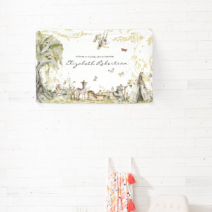 Storybook   Woodland Forest Baby Shower Welcome Banner