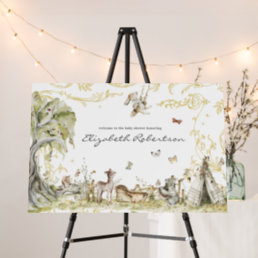 Storybook | Woodland Forest Baby Shower Welcome  Foam Board