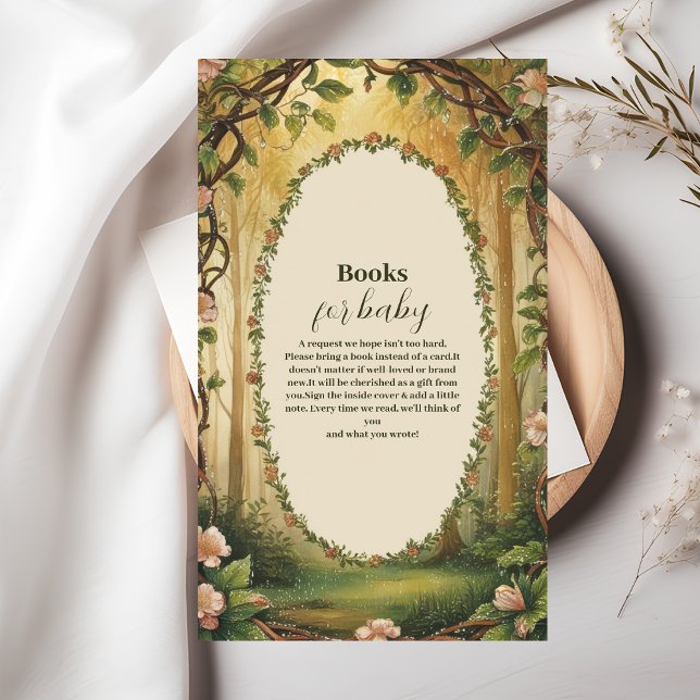 Storybook Woodland Forest Books for Baby Enclosure Card (Creator Uploaded)