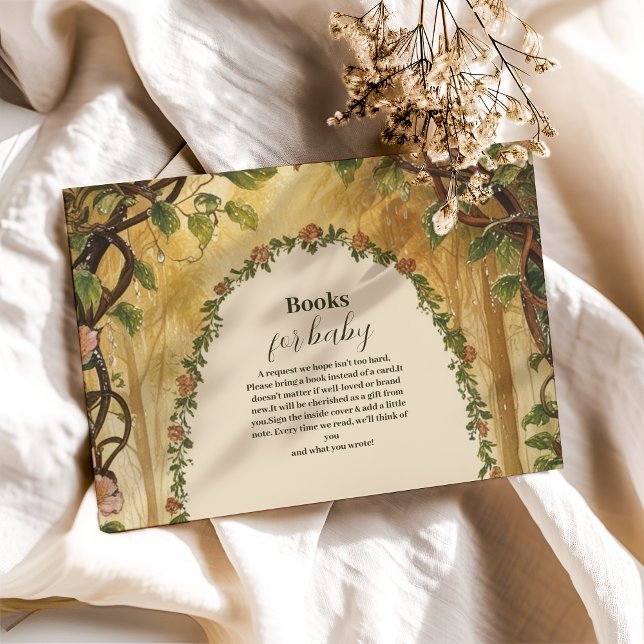 Storybook Woodland Forest Books for Baby Enclosure Card (Creator Uploaded)