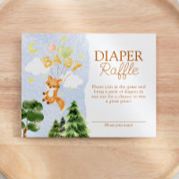 Storybook Woodland Fox Baby Shower Diaper Raffle