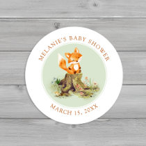 Storybook Woodland Fox Baby Shower Envelope Seals