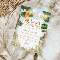 Storybook Woodland Fox Baby Shower Invitation
