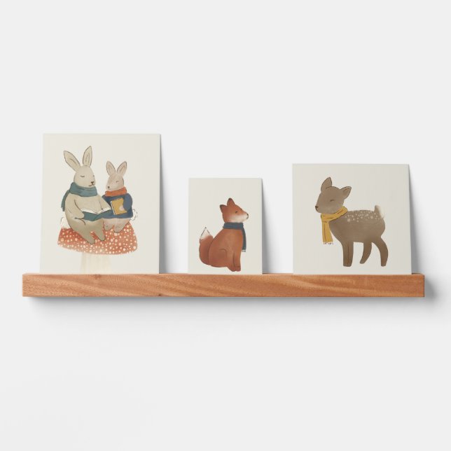 Storybook Woodland Friends Art Print Set Picture Ledge (Front)