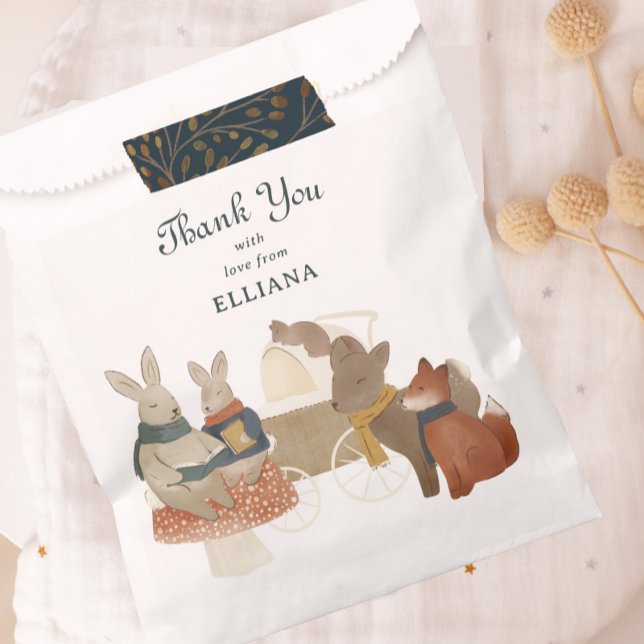 Storybook Woodland Friends Baby Shower Favor Bag (Creator Uploaded)