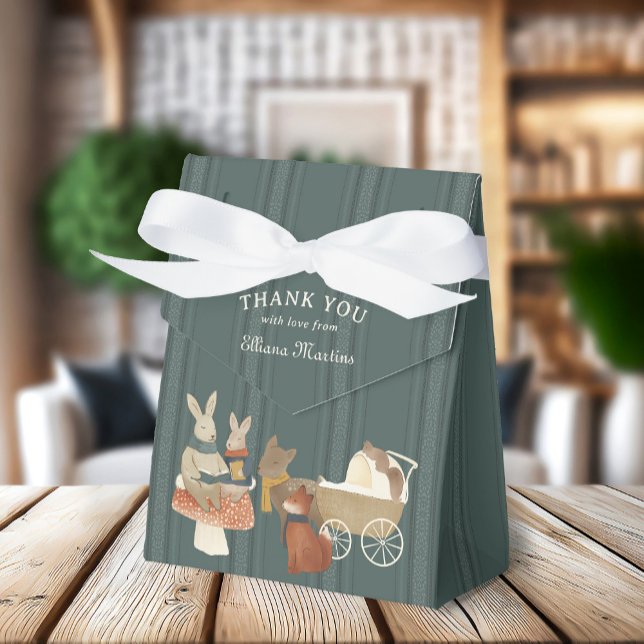 Storybook Woodland Friends Baby Shower Favor Boxes (Creator Uploaded)