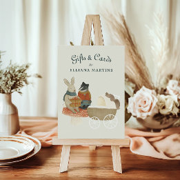Storybook Woodland Friends Baby Shower Gift Foam Board