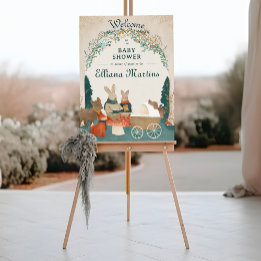 Storybook Woodland Friends Baby Shower Welcome Foam Board