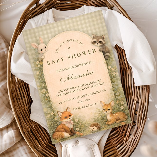 Storybook Woodland Meadow Baby Shower Invitation (Creator Uploaded)