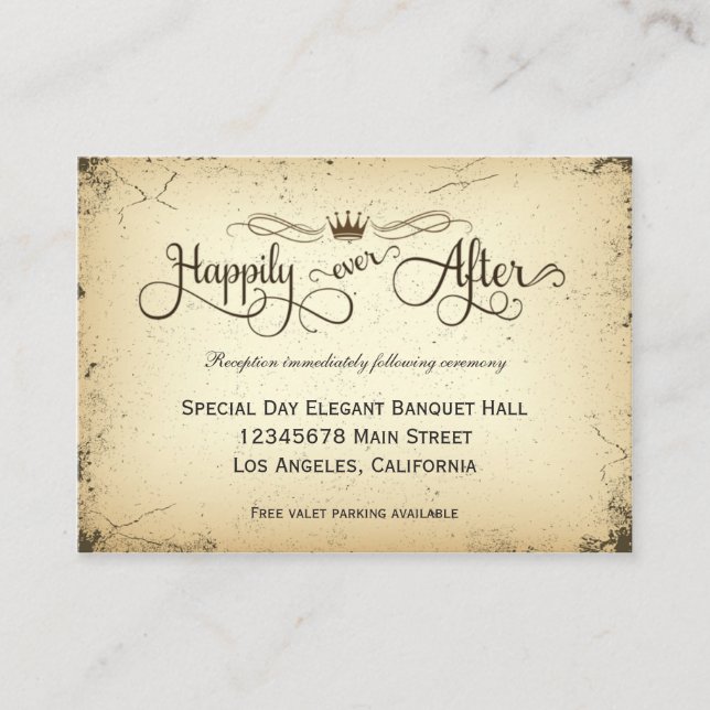 Storyline Formal Wedding Reception Card (Front)