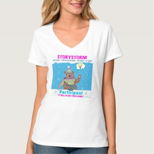 Storystorm 2024 Womens V_Neck Participant Tee