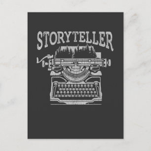 Storyteller Author Writer Fairy Tale Typewriters Postcard