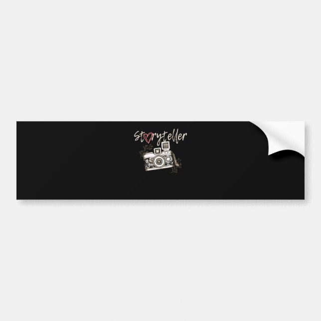 Storyteller Camera Photography Photographer Cool Bumper Sticker (Front)