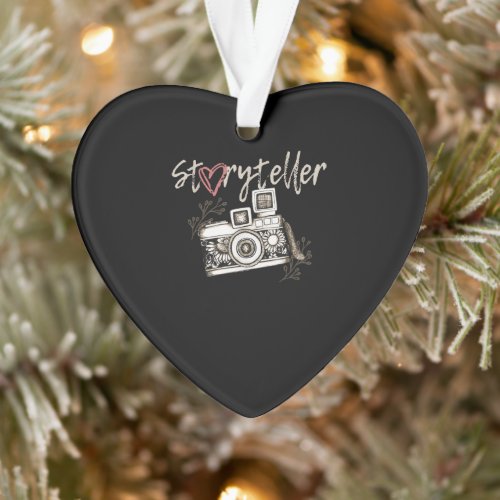 Storyteller Camera Photography Photographer Cool Ornament