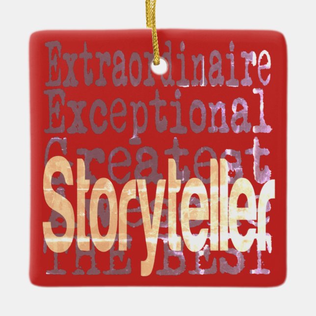 Storyteller Extraordinaire Ceramic Ornament (Front)