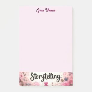 Storytelling Pink Charm Writers Desktop  Post-it Notes