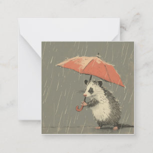 Storytelling Raindrops:Unleash Opossum Imagination Note Card