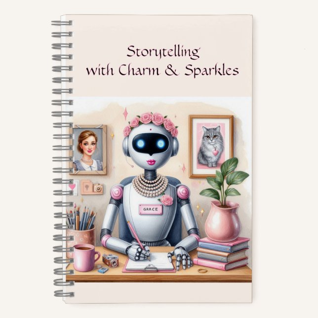 Storytelling Robot Grace  Notebook (Front)