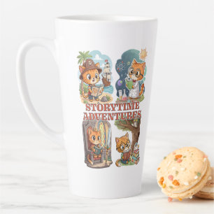 Storytime Adventures – A Journey Through Books Latte Mug