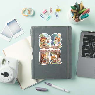 Storytime Adventures – A Journey Through Books Sticker