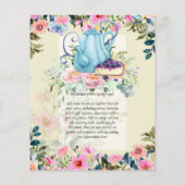 Storytime Tea Party Baby Shower Invitations (Back)