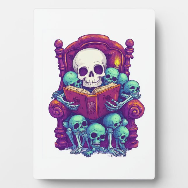 Storytime with Bones � Funny Bedtime Skeleton Plaque (Front)