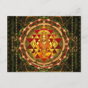 Stotram on Devi Lakshmi - Shri Yantra- Mahalakshmi Postcard