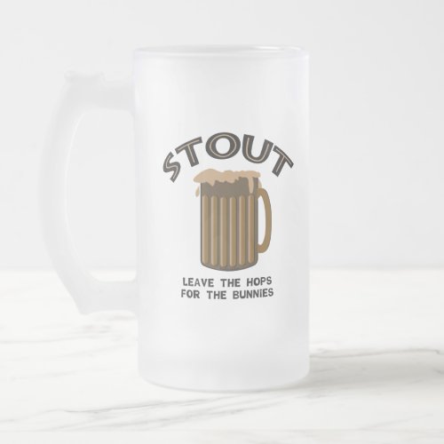 Stout  frosted glass beer mug