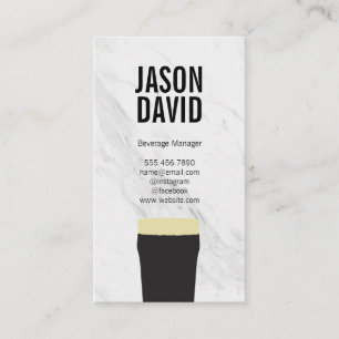 Stout Pint of Beer Marble Variation Business Card