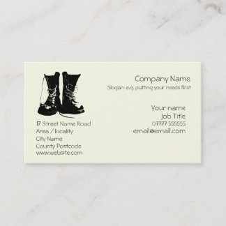 Stout Work Boots Generic logo Business Card