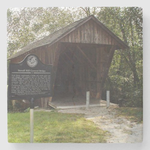 Stovall Mill Covered Bridge Helen Georgia  Stone Coaster