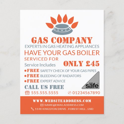 Stove Burner Gas Engineer  Supplier Advertising Flyer
