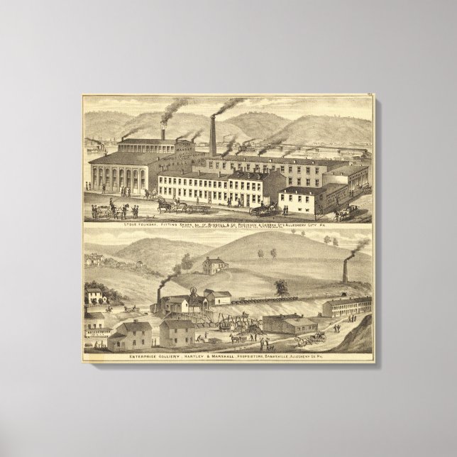 Stove foundry, fitting shops canvas print (Front)