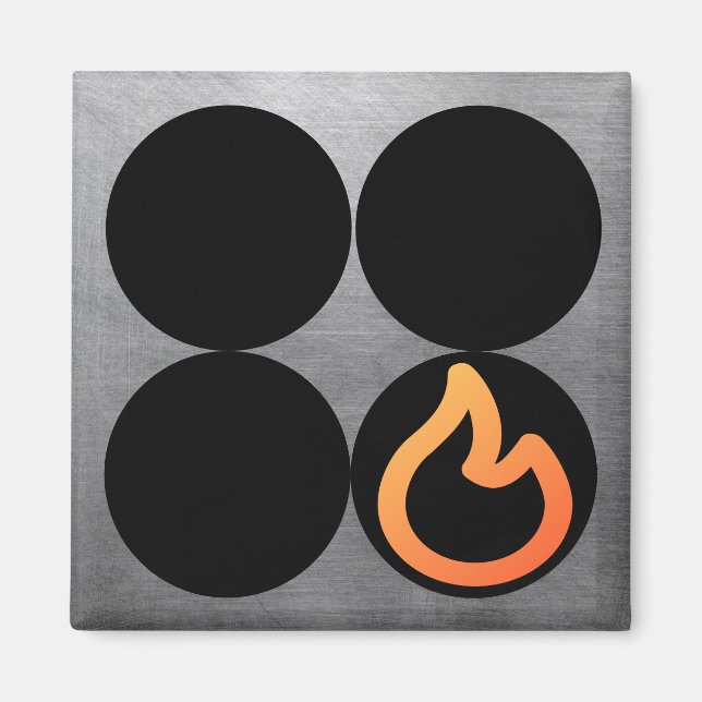 Stove Knob Front Right Burner Control Label Magnet (Front)