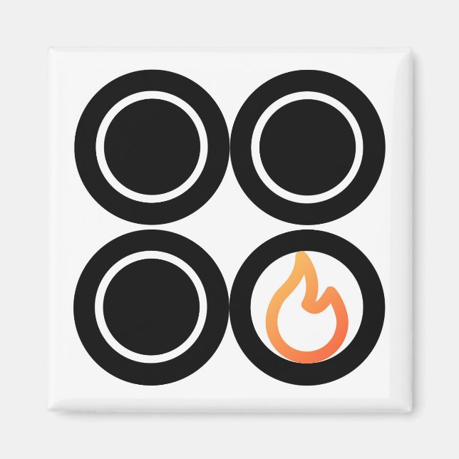 Stove Knob Front Right Burner Control Label Magnet (Front)