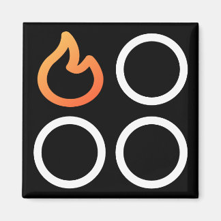 Stove Knob Rear Left Position Burner Label Magnet