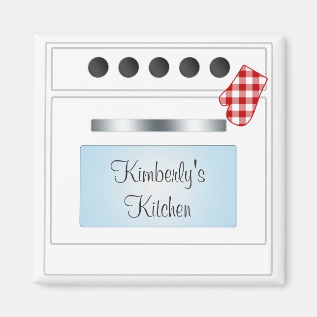 Stove Oven Door Personalized (Choose Color) Magnet (Front)