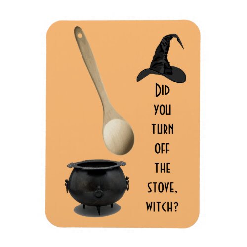 Stove Reminder Magnet Witch Version